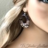 Python Snakeskin Leather Hoop Earrings
