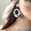 Python Snakeskin Leather Hoop Earrings