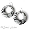 Python Snakeskin Leather Hoop Earrings