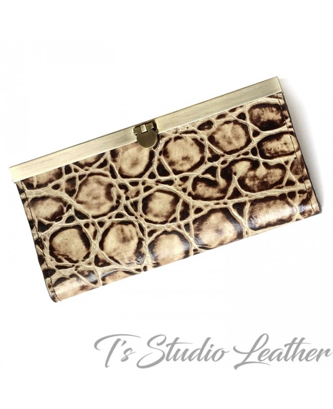 Tortoise Texture Cowhide Leather Women's Wallet