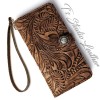 Brown Floral Western Style Womens Wallet