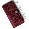 Western Style Black and Burgundy Leather Phone Case
