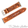 Hand Tooled Leather Phone Case and Watch band