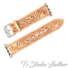 Hand Tooled Leather Phone Case and Watch band