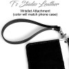 Leather wristlet attachment for phone cases