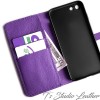 Purple Hand Tooled Leather Wallet Phone Case