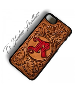 Custom Logo or Brand Hand Tooled Leather Phone Case