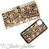 Tortoise Texture Cowhide Leather Phone Case