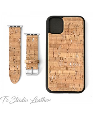 Natural Cork Phone Case and Matching Watch Band
