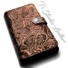 Western Brown Floral Wallet Phone Case by Ts Studio Leather