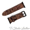 Western Brown Floral Leather Wallet Phone Case