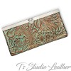 Turquoise Brown Floral Western Leather Women's Wallet