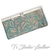 Turquoise and Copper Floral Western Leather Women's Wallet