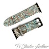 Turquoise and Copper Floral Western Leather Watch Band