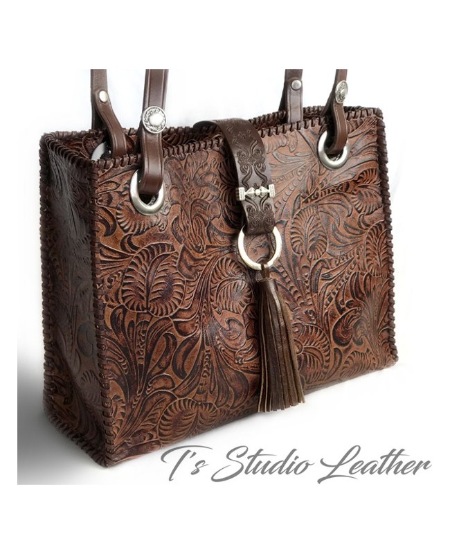 Tooled on sale leather handbags