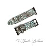 Mint Green and Brown Floral Western Leather Watch Band