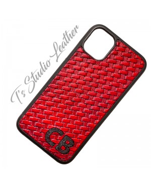 Hand Tooled Leather Phone Case - Western Style basketweave phone case for iPhone or Samsung