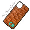 Hand Tooled Leather Phone Case - Western Style basketweave phone case for iPhone or Samsung