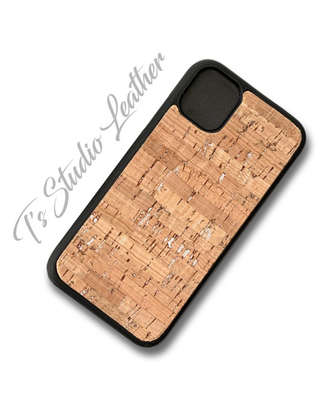 Genuine Cork Phone Case with Silver Metallic Flecks