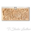 Hand Tooled Western Style Women's Leather Wallet