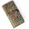 Ts Studio Leather Western Turquoise Floral Wallet Phone Case