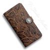 Western Brown Floral Wallet Phone Case by Ts Studio Leather