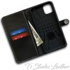 Black and White Hair On Leather Wallet Phone Case