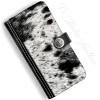 Black and White Hair On Cowhide Leather Wallet Phone Case