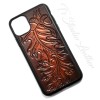 Oak Leaf and Acorn Tooled Leather Phone Case