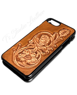 Custom Personalized Hand Tooled Western Style Leather Phone Case - Gift Idea