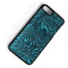 Western Turquoise and Black Leather Phone Case