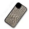 Bronze Metallic Croc Alligator Leather Phone Case