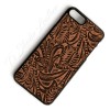 Western Brown Floral Leather Phone Case