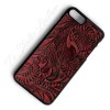 Western Burgundy and Black Floral Embossed Leather Phone Case