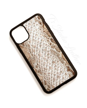 Python Snakeskin Cowhide Leather Phone Case