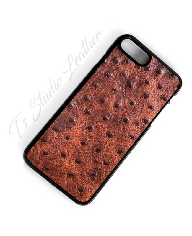 Ostrich Leather iPhone Case - Genuine Cowhide Emu Embossed Print