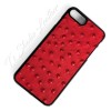 Red Ostrich Leather Phone Case - Genuine Cowhide Leather