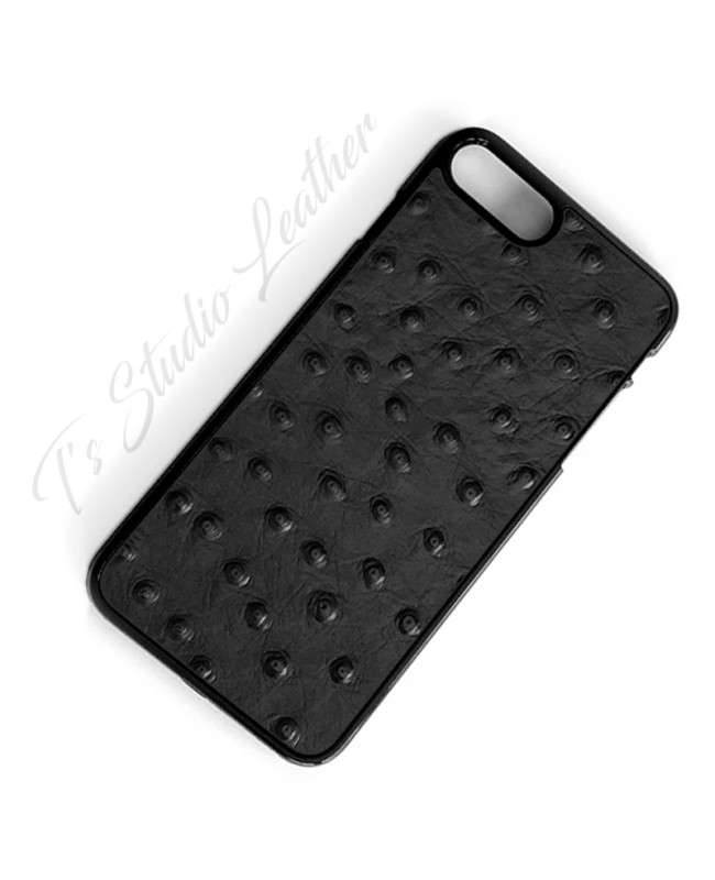 Ostrich Leather iPhone Case - Genuine Cowhide Emu Embossed Print