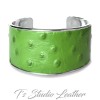 Royal Blue Ostrich Leather Cuff Bracelet