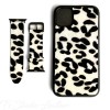 Animal Print Hair On Cowhide Leather Phone Case with matching Apple Watch band