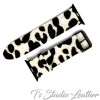 Black and White Western Style Hair On Cowhide Leather Apple Watch band