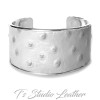 Red Ostrich Leather Cuff Bracelet