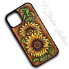 Sunflower Tooled Leather Phone Case and Watch band