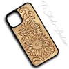 Hand Tooled Leather Sunflower Phone Case by Ts Studio Leather