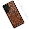 Hand Tooled Leather Sunflower Phone Case by Ts Studio Leather