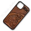 Western Style Hand Tooled Leather Phone Case