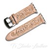 Turquoise Leather Hand Tooled Watch Band