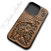Custom Basketweave Pattern Tooled Leather Phone Case