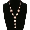 Long Copper Ivory Druzy Necklace