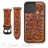 Leather Hand Tooled Floral Phone Case